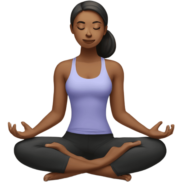 Woman doing yoga emoji