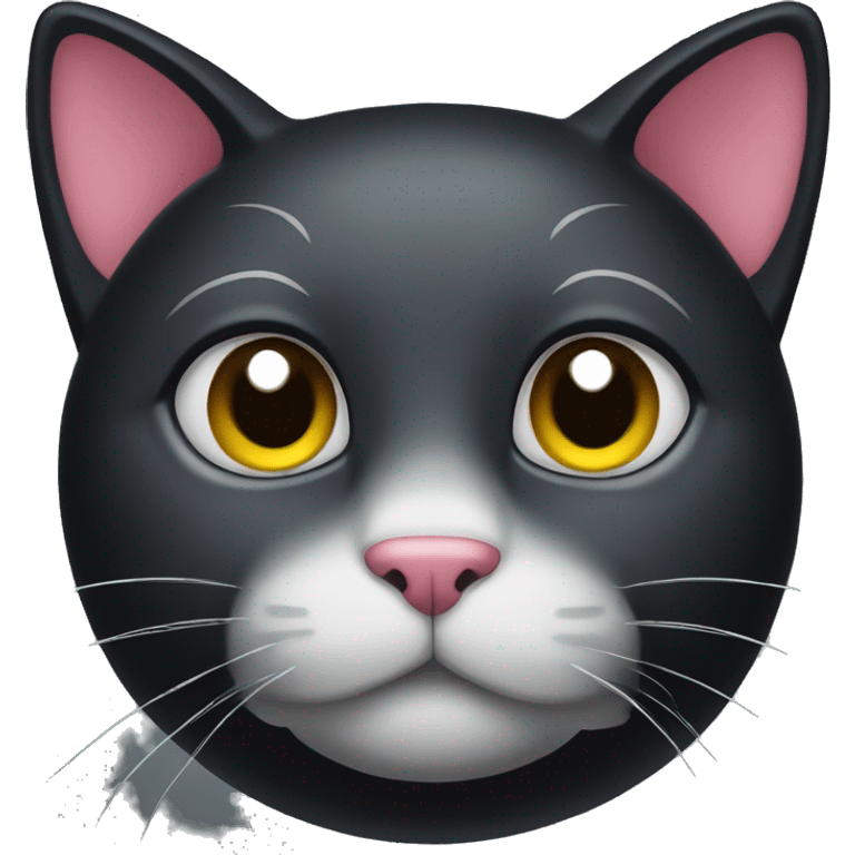 chunky black cat emoji