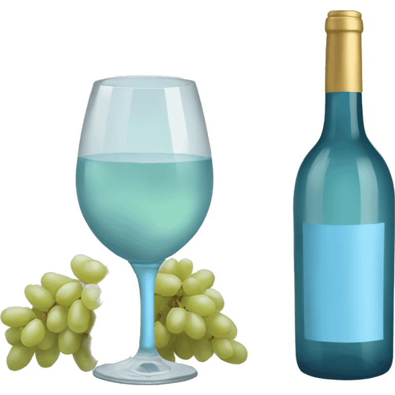 pastel blue  wine emoji