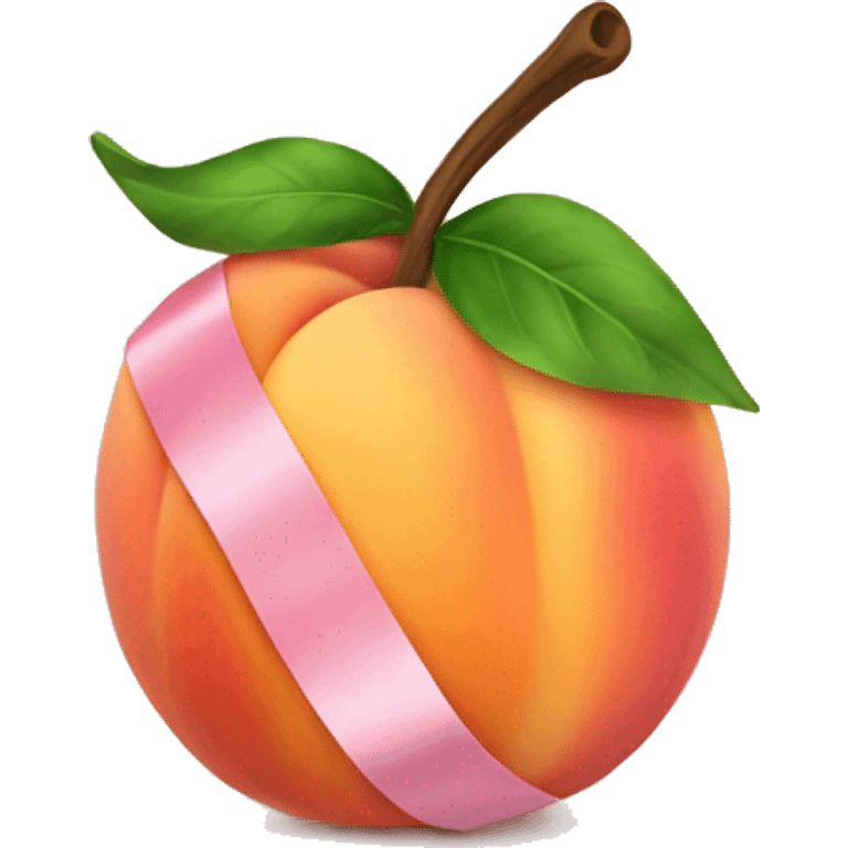 Peach with ribbons emoji