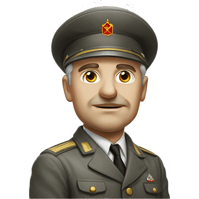 soviet engineer diplomat full scale photoealistic serious emoji