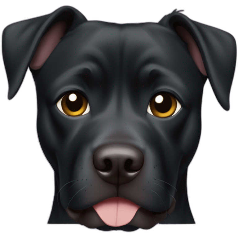 Black Pitbull lab mix emoji