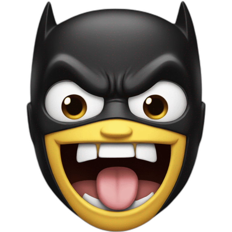 Batman sticking tongue out emoji