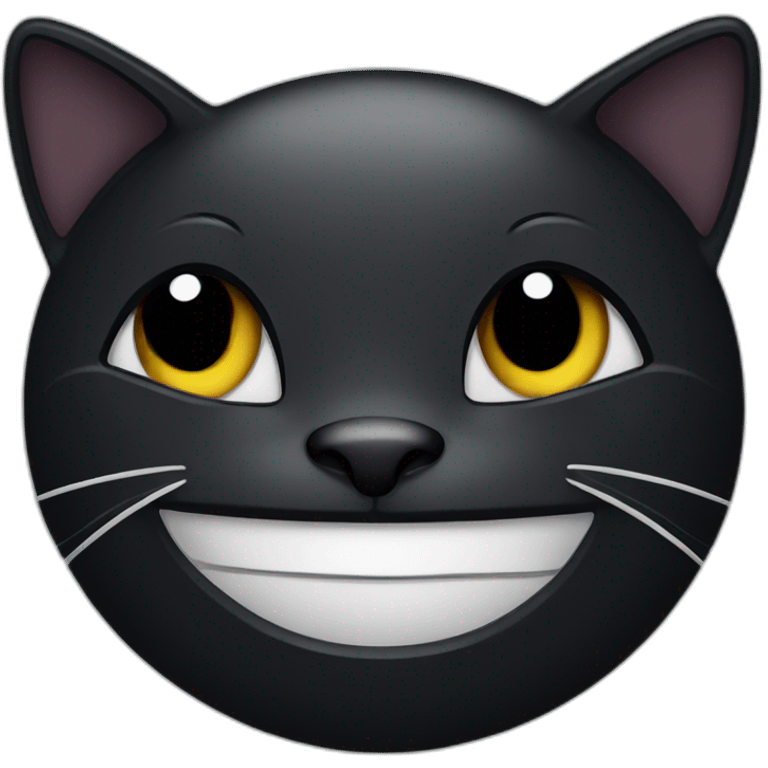 Black cat smiling emoji