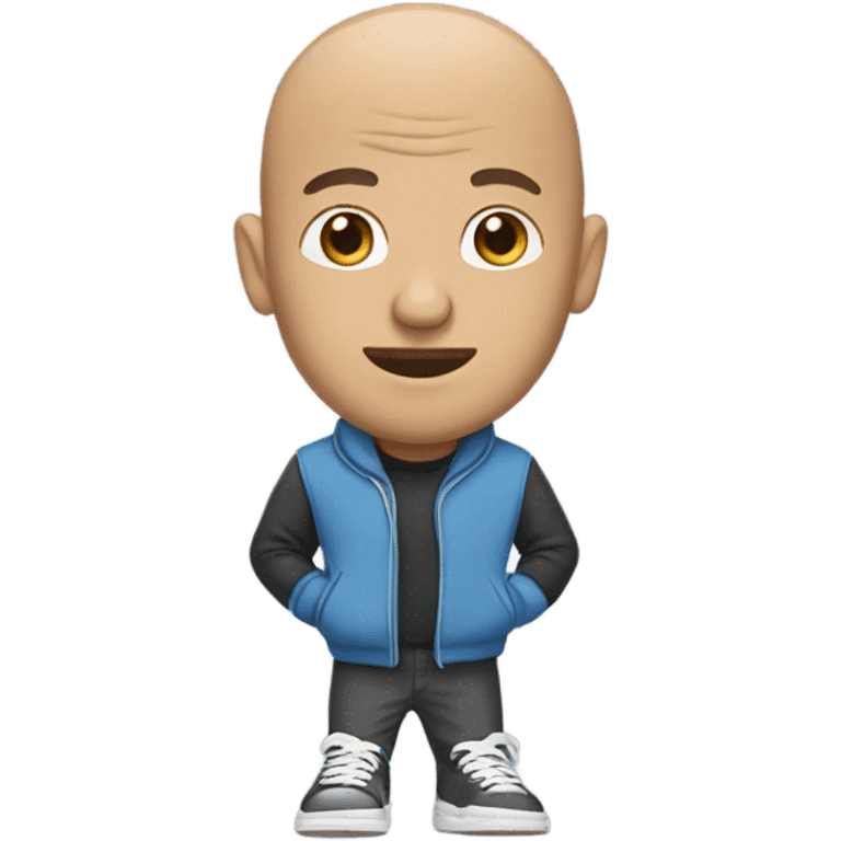 bald guy with sneakers emoji