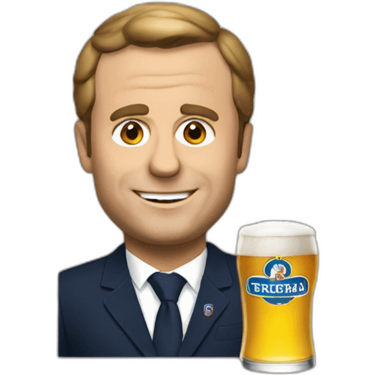 Macron beer emoji