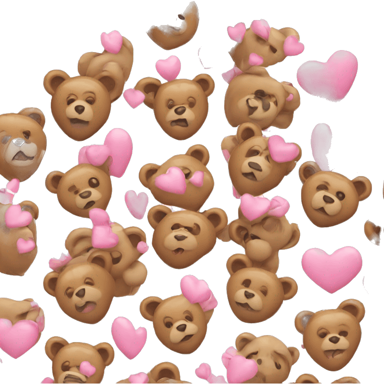 Bear with pink heart emoji