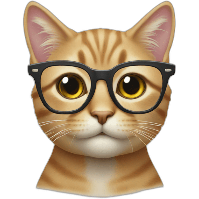 a cat hits glasses emoji