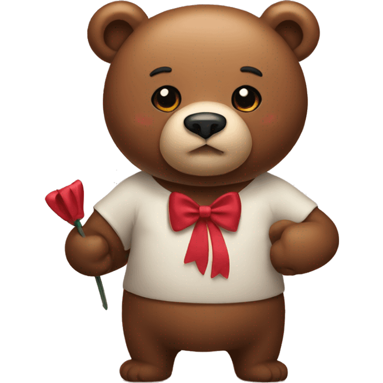 Bear with a bow emoji