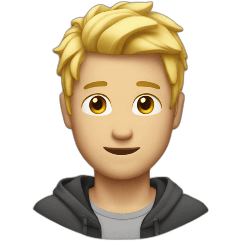 guys with blond air just on the top of the head emoji