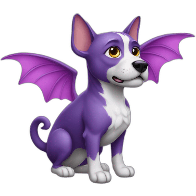 Purple dog with dragon wings emoji