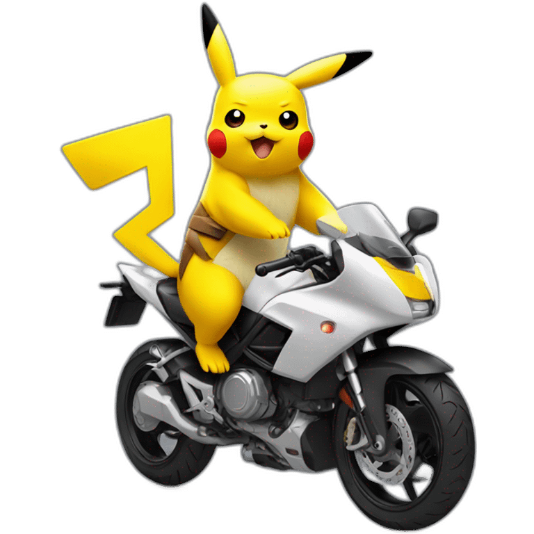 Pikachu en moto emoji