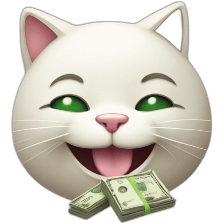 cat smilling with money emoji