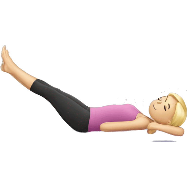 Blonde girl doing Pilates  emoji