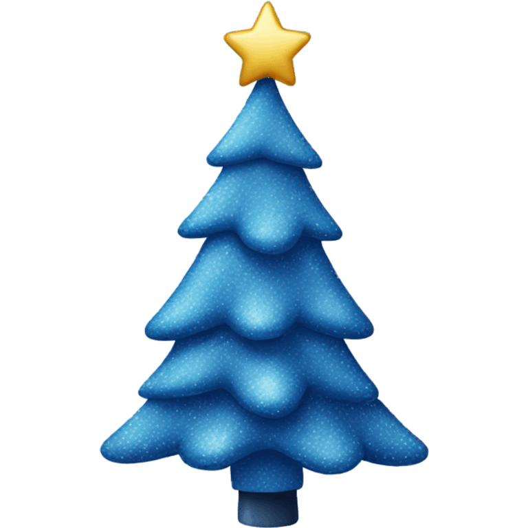 Blue Christmas tree emoji