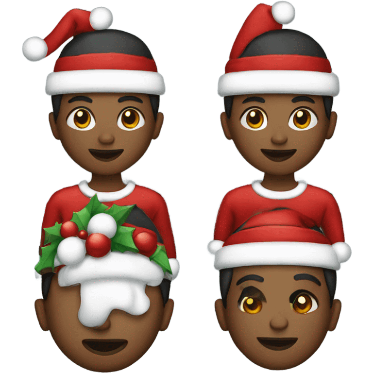 Black and red Christmas  emoji