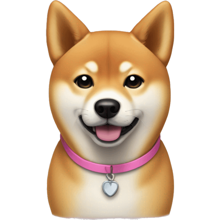 shiba inu gazing at viewer pink nose emoji