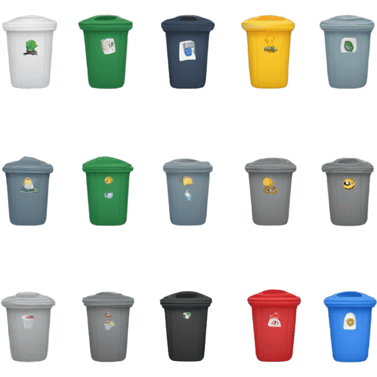 City trash cans  emoji