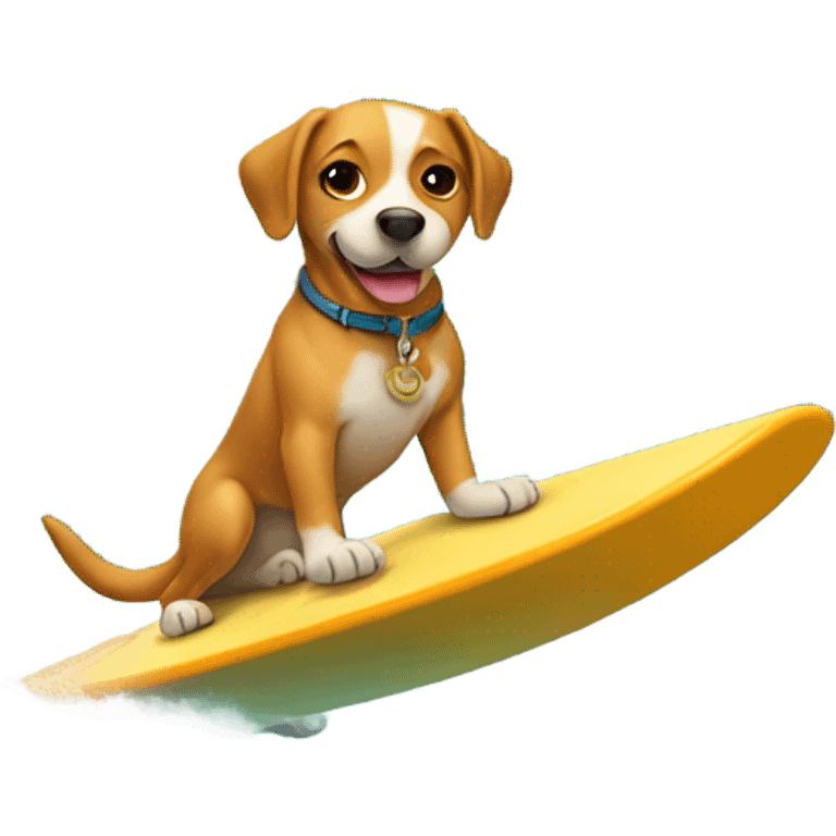 Dog surfing  emoji