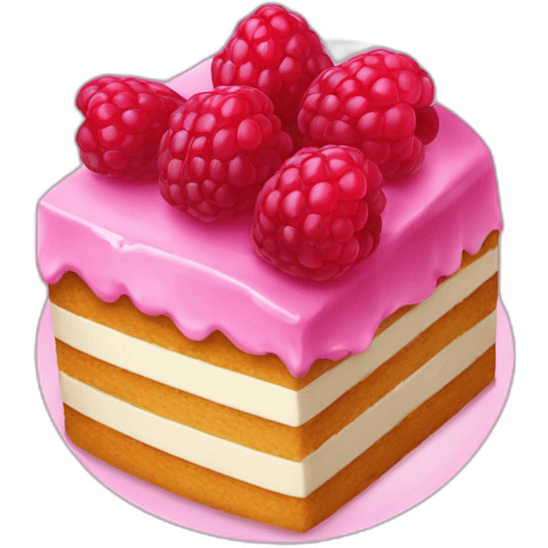 Gâteau framboise emoji