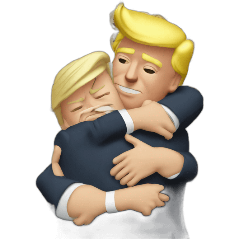 Trump hugging sins emoji