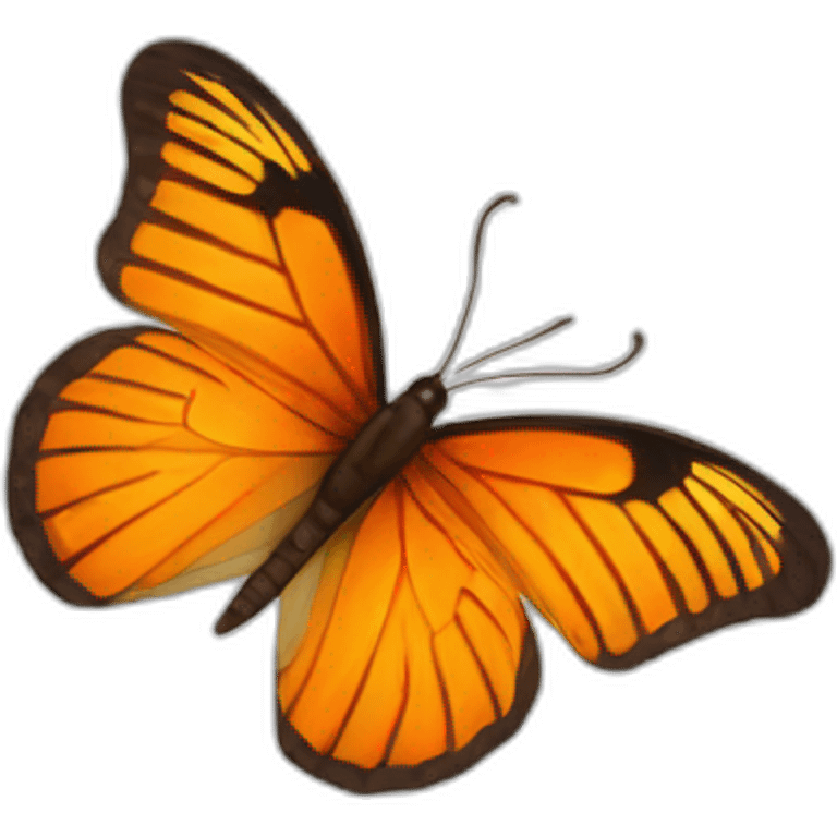 Orange butterfly emoji