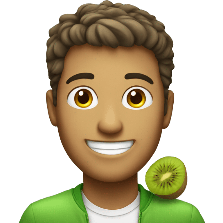 smiling guy with kiwi emoji