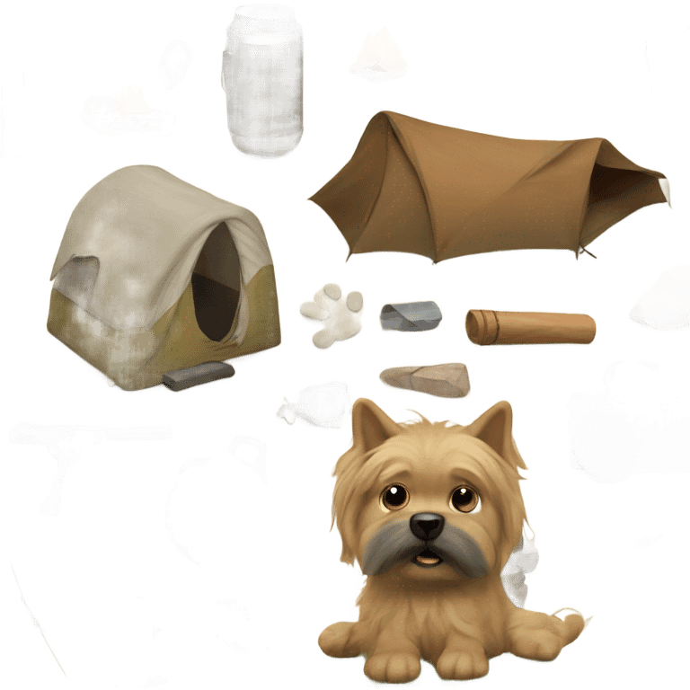 Dog camping trip emoji