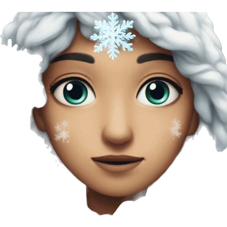 Starry eyes but with snowflake emoji