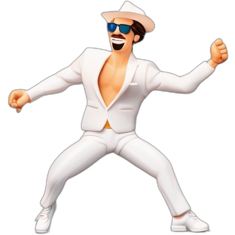 Dancing white man hustle emoji