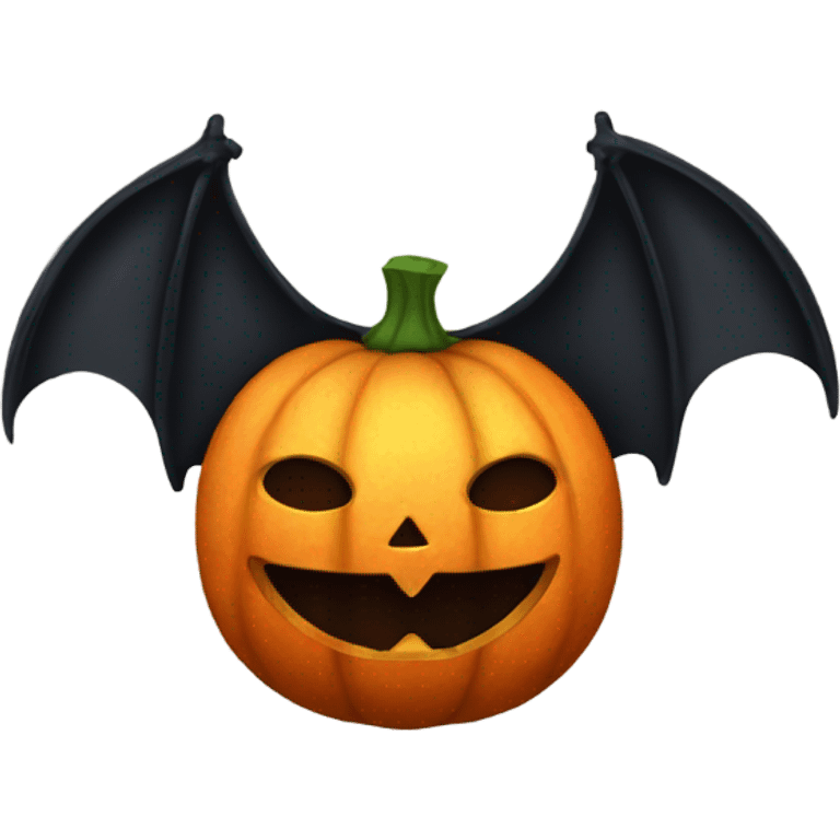 bat holding pumpkin emoji