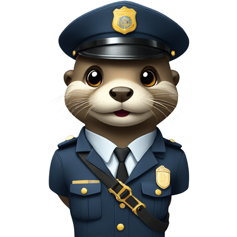 Otter wearing a police uniform  emoji