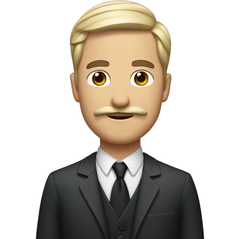 wite man with shortcut hair and mustache emoji