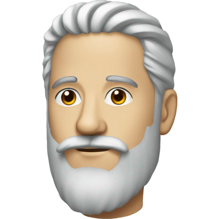 man portrait with beard with white beard  emoji