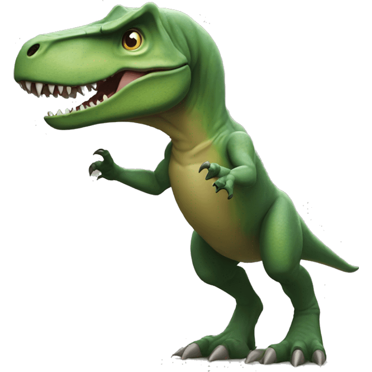 Trex arms on a human emoji