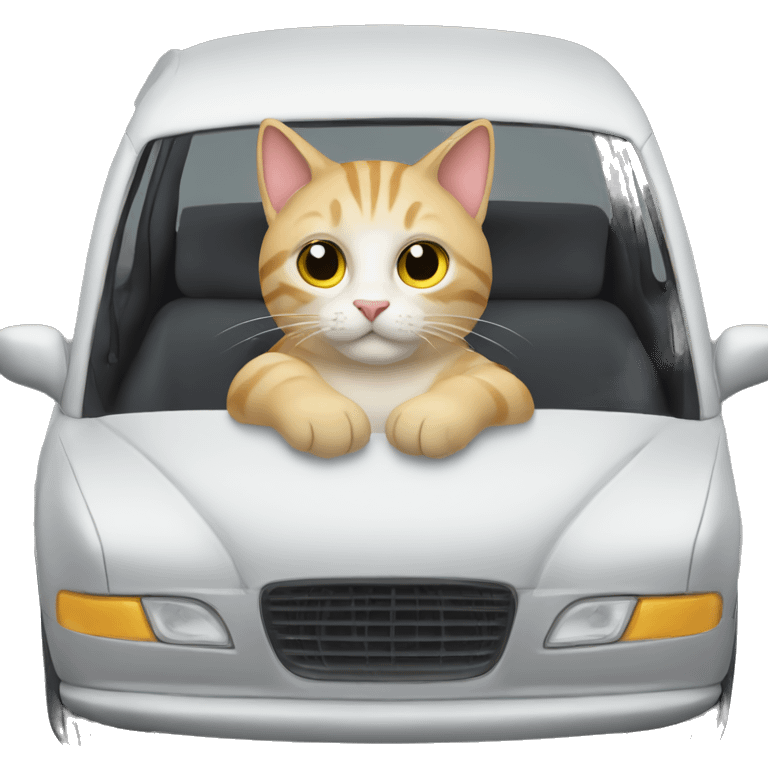 Cat in a car emoji