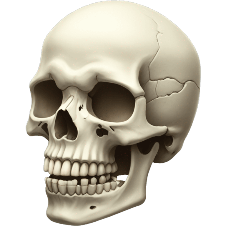 hyperealistic skull emoji