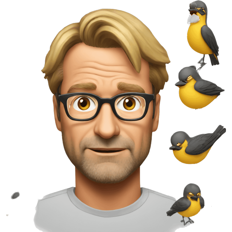 Klopp dizzy emoji with birds around head emoji