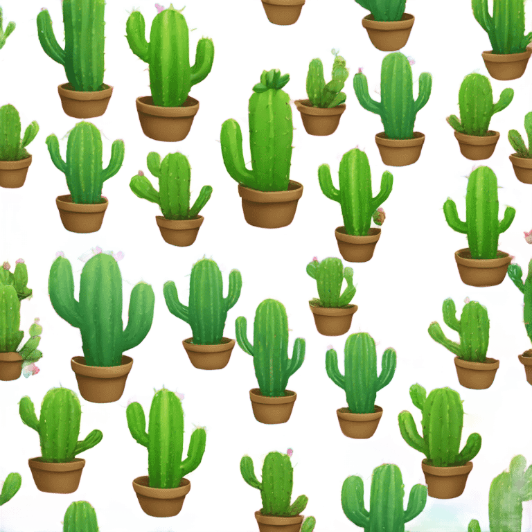 Cactus arc en ciel  emoji