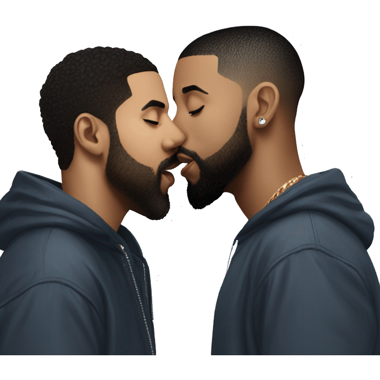 Drake kissing Kendrick Lamar emoji