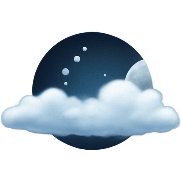 Moon with cloud  emoji