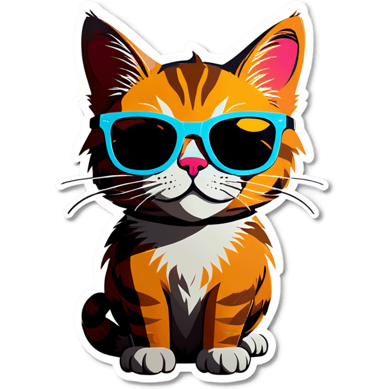 Cat with sunglasses emoji