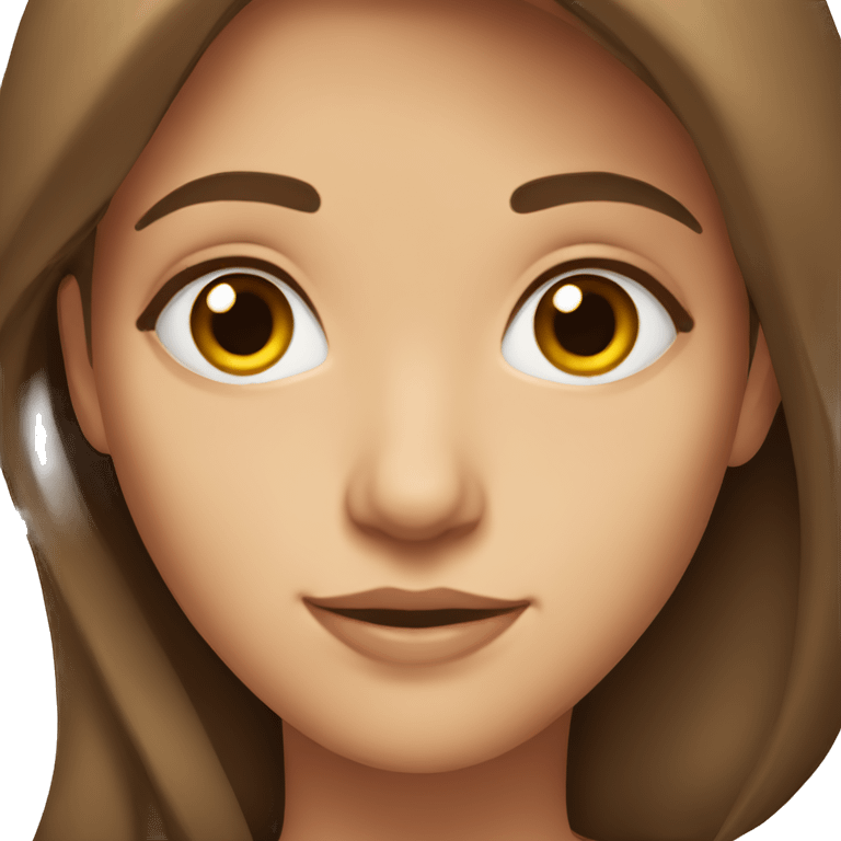 human, brown eyes,brown hair emoji