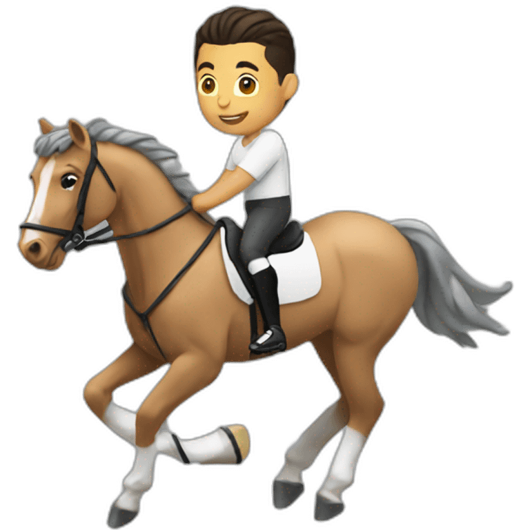 Cristiano Ronaldo playing horse  emoji