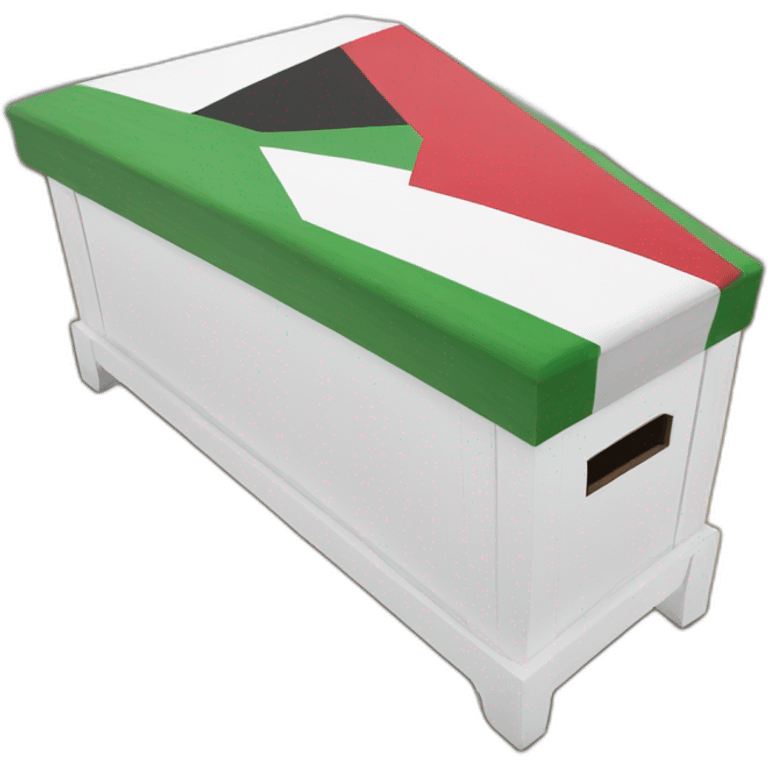 Palestine flag on coffin emoji