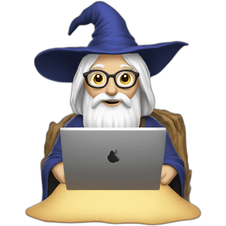 wizard with computer emoji