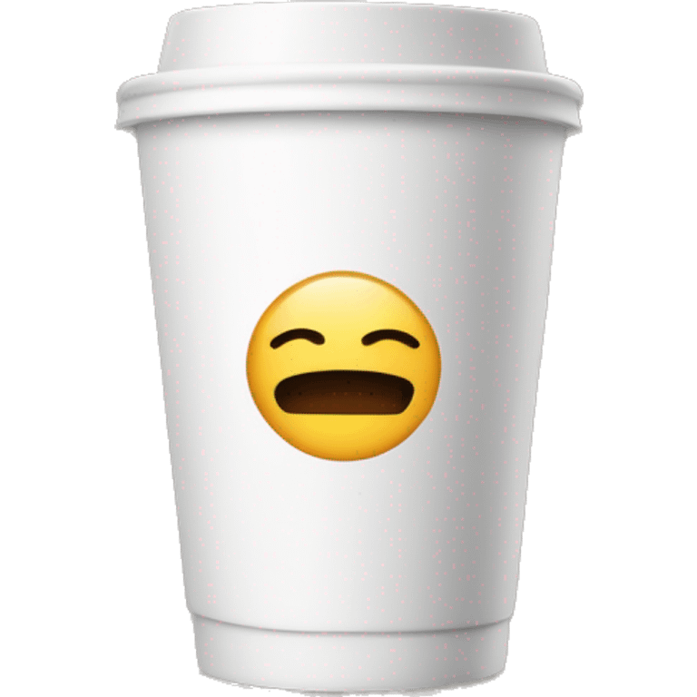 a takeaway coffee cup that says "white"a takeaway coffee cup that says "white" emoji