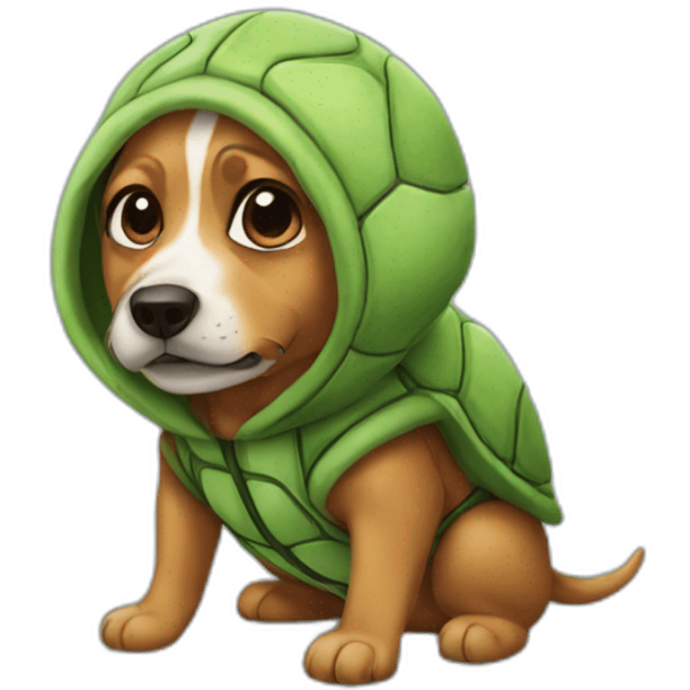 dog in a turtle onesie emoji