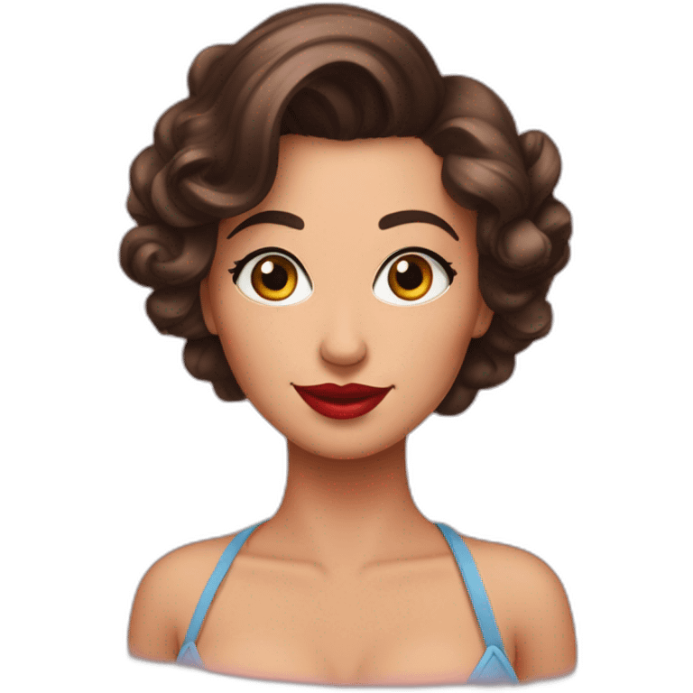 Une pin-up brune  emoji