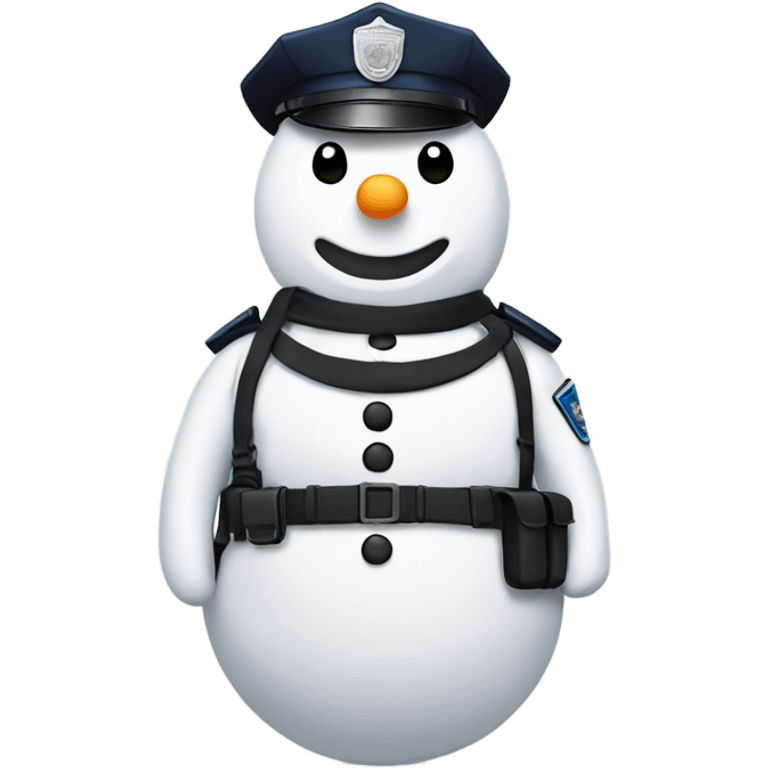 Snowman dressed like police  emoji